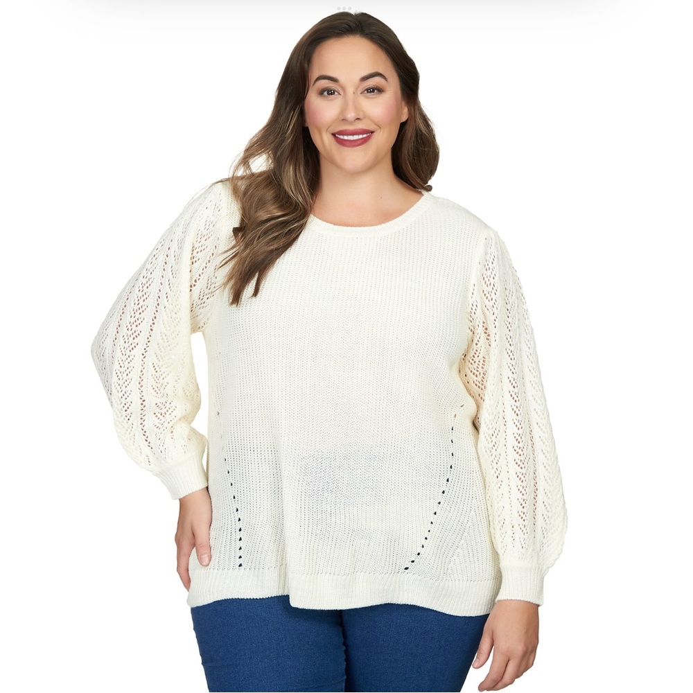 Ruby Rd. Women's Ivory Knit Sweater